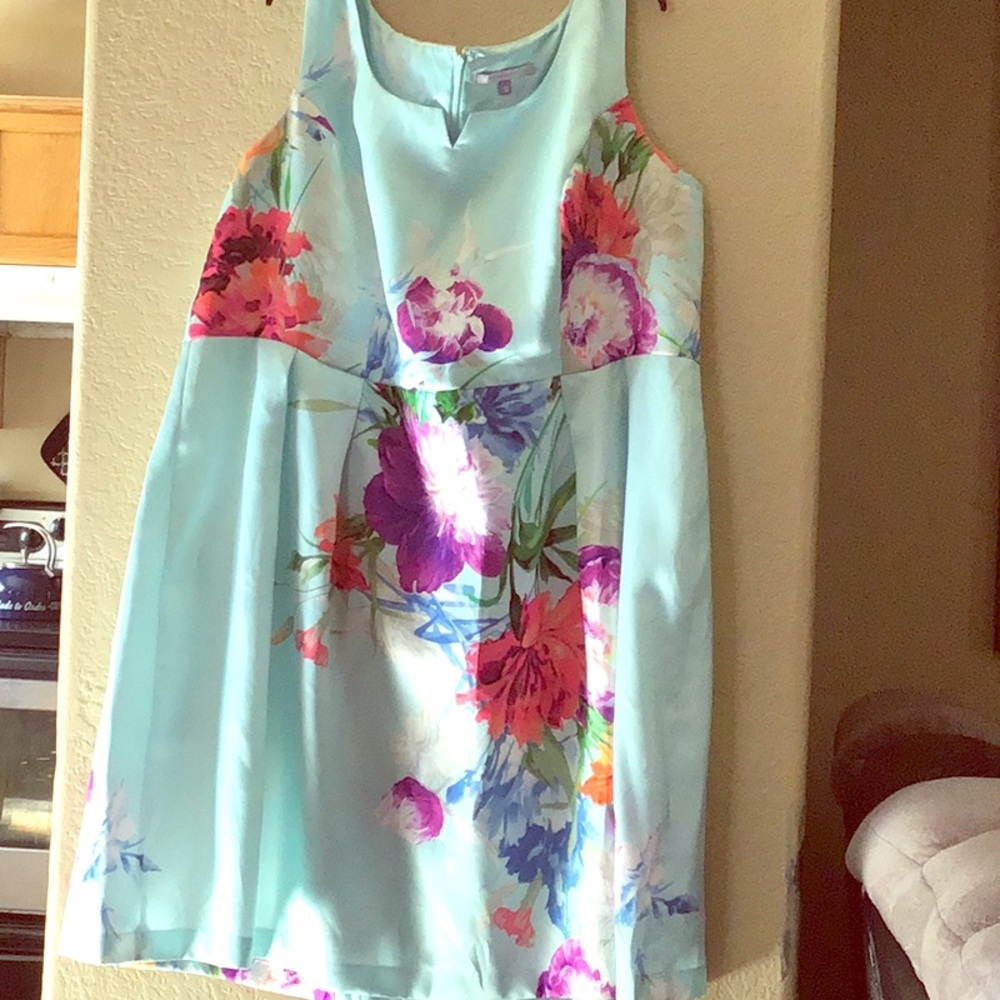 Blue floral dress